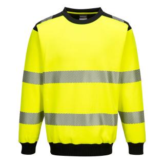 Pracovné odevy - reflexná mikina Hi-Vis PW379 PORTWEST žltá
