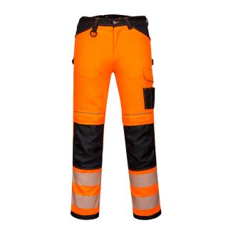 Pracovné odevy - Reflexné nohavice PW340 PORTWEST HI-VIS oranžovo/čierne