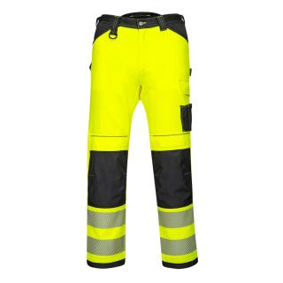 Pracovné odevy - Reflexné nohavice PW340 PORTWEST HI-VIS žlto/čierne