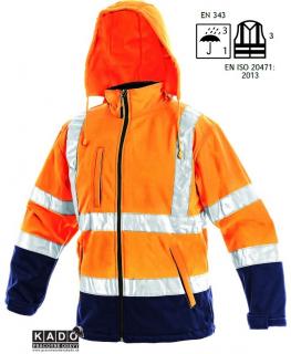 Pracovné odevy - softshellová reflexná bunda DERBY CXS oranžová