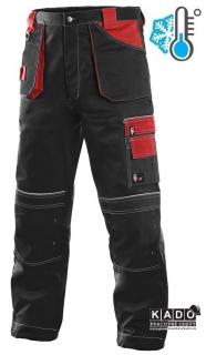Pracovné odevy - ZATEPLENÉ nohavice ORION TEODOR CXS čierno-červené ()