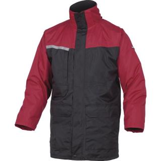 Pracovné odevy - zimná bunda ALASKA2 DELTAPLUS 2V1 čierna/červená dorpedaj ()