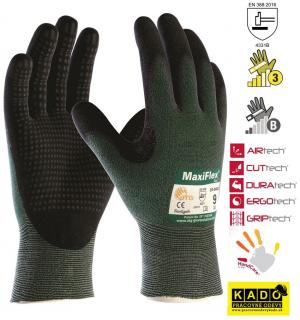 Pracovné protiporezné rukavice ATG MAXIFLEX CUT 34-8443 zeleno/čierne