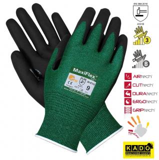 Pracovné protiporezné rukavice ATG MAXIFLEX CUT 34-8743 zeleno/čierne