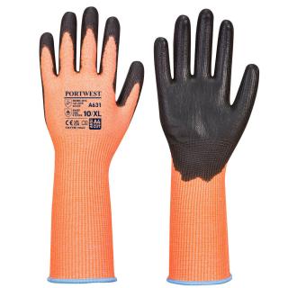 Pracovné protiporezné výstražné rukavice A631 HIVIS PORTWEST oranž