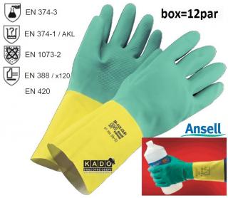 Pracovné rukavice Ansell BI-COLOUR 87-900