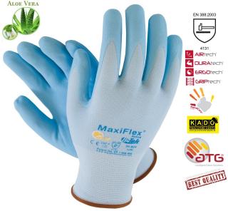 Pracovné rukavice ATG MAXIFLEX active 34-824 s ALOEVERA svetlomodré