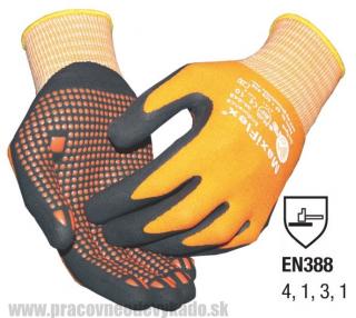 Pracovné rukavice ATG MAXIFLEX ENDURANCE 42-848 s terčíkmi ORANGE