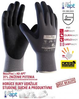 Pracovné rukavice ATG MAXIFLEX ULTIMATE 34/42-874 AD-APT s vôňou sivo/čierne