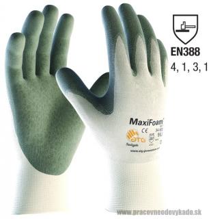Pracovné rukavice ATG MAXIFOAM 34-800 atg bielo/sivé