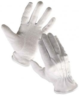 Pracovné rukavice BUSTARD  bavlnené biele