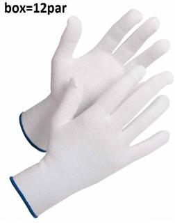 Pracovné rukavice BUSTARD Evo bavlna+PVC biele