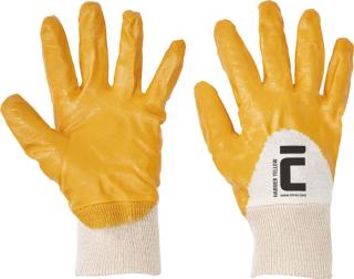 Pracovné rukavice HARRIER Yellow ČERVA máčané žlté