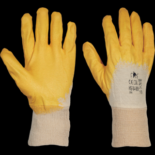 Pracovné rukavice HS-04-009 Yellow ČERVA máčané žlté