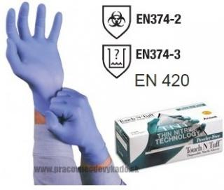 Pracovné rukavice jednorázové TOUCH N TUFF ANSELL (92-670) NEPUDR ()