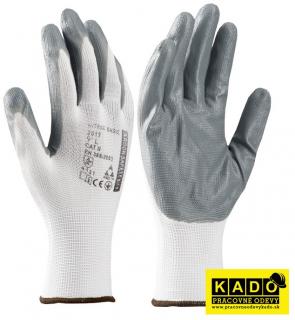Pracovne rukavice NITRAX BASIC ARDON BIELO/SIVÉ
