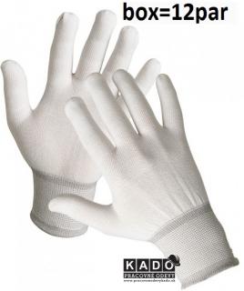 Pracovné rukavice nylon BOOBY ČERVA GREY