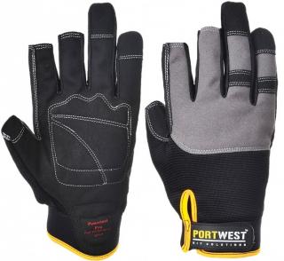 Pracovné rukavice Powertool Pro Portwest čierno-šedé