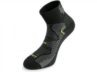 Pracovné športové ponožky SOFT CXS čierno-žlté
