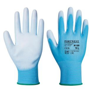 Pracovné výstražné rukavice PU Palm A120 PORTWEST modré