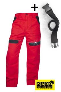 Predĺžené Nohavice COOL TREND + opasok červená/čierna (+)