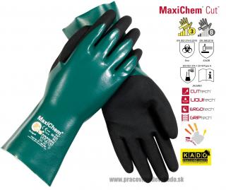 Protiporezné chemické pracovné rukavice ATG MAXICHEM CUT 56-633 atg
