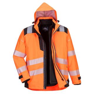 PW365 - Reflexná bunda Hi-Vis 3v1 Portwest oranž/čierna