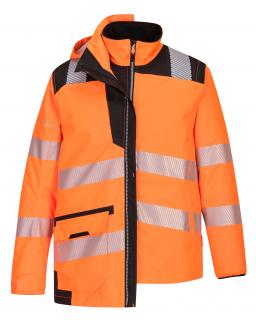 PW367 - Reflexná Bunda 5 v 1 PW3 Hi-Vis oranž/čierna