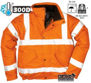 Reflexná bunda PORTWEST HI-VIS BOMBER rt32 oranžová