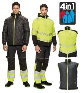 Reflexná zateplená bunda KNOXFIELD PROFI HI-VIS 4v1 (po)