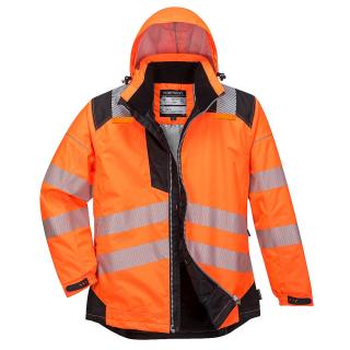 Reflexná zimná softshellová bunda T400 PORTWEST VISION oranžová/čierna ()