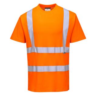 Reflexné bavlnené tričko Portwest S170 Cotton Comfort oranžové