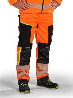 Reflexné montérkové nohavice BENSON CXS oranžovo/čierne