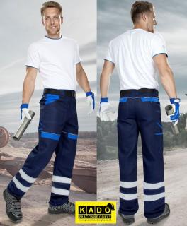 Reflexné montérkové nohavice COOL TREND pas tmavomodrá/svetlomodrá ()