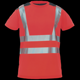 Reflexné polobavlnené tričko KNOXFIELD HVPS ČERVA červené