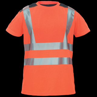 Reflexné polobavlnené tričko KNOXFIELD HVPS ČERVA oranžová