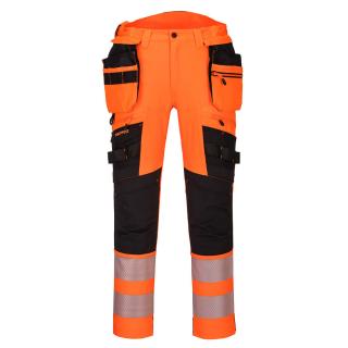 Reflexné strečové nohavice DX442 PORTWEST oranž/čierne