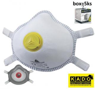 Respirátory M1200VPLUS FFP2 balenie 5 KUSOV ks DELTAPLUS s aktívnym uhlíkom)