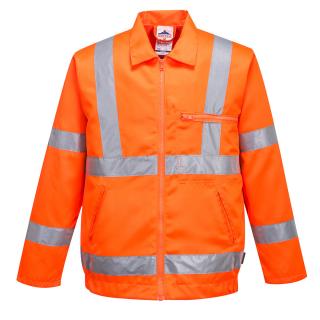 RT40 - Hi-Vis Poly-bavlnená Bomber reflexná bunda Portwest oranžová