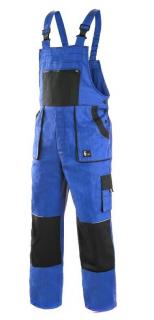 Skrátené mont. Nohavice LUXY ROBIN na traky modro-čierne 170-176cm