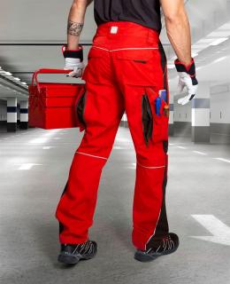 Skrátené montérkové nohavice s odvetrávaním URBAN+ ARDON červené do 175cm ()