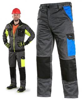Skrátené pracovné nohavice PHOENIX CEFEUS CXS do pásu sivo-modré 170-176CM