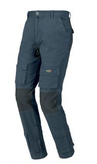 Strečové montérkové nohavice 8738 STRETCH ON ISSA tm. modré