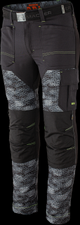 Strečové montérkové nohavice BENNON PREDATOR TROUSERS BLACK/GREY