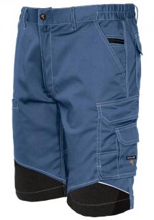 Strečové montérkové šortky SLIM FIT ISSA STRETCH 8834/049 stredne modrá