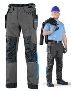 strečové nohavice s odvetrávaním NAOS CXS do pásu sivo/modré