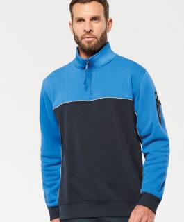 Unisex ecologická mikina na zips s výstrihom WK404