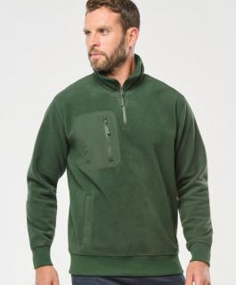 Unisex ekologický fleece so zapínaním na zips wk905