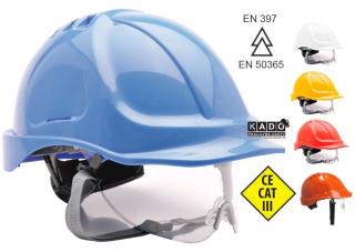 Vetraná ochranná prilba s okuliarmi PW55 Endurance visor Portwest