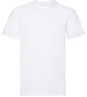 Vysokoprateľné bavlnené tričko Super Premium T FRUIT OF THE LOOM 190g biele